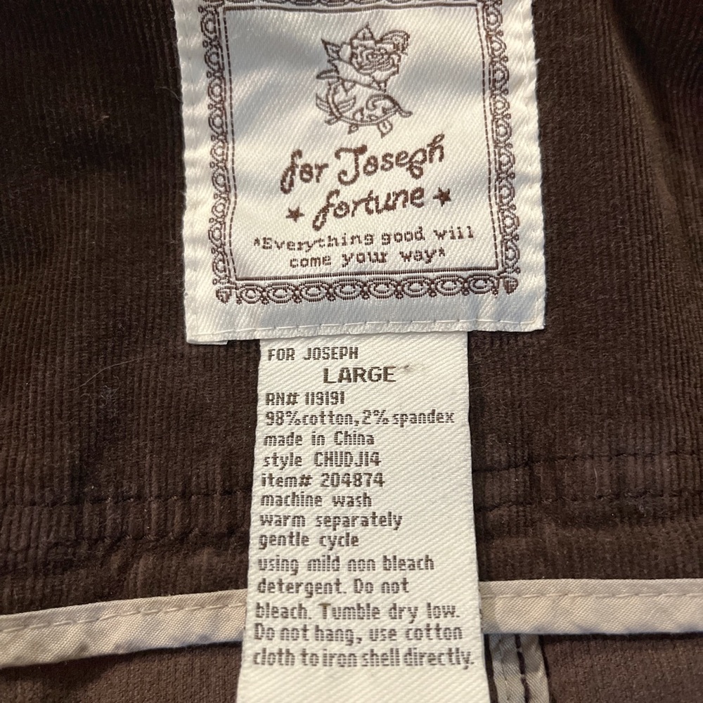Faux Hoodie Brown Corduroy Jacket - Picture 3 of 6
